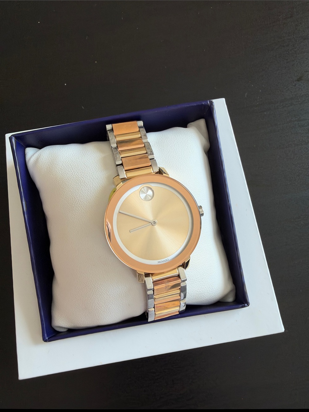 Movado rose gold / silver watch